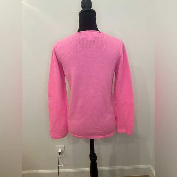 Comme des Garçons Scoop-neck Distressed Pink Sweater - Picture 2 of 9